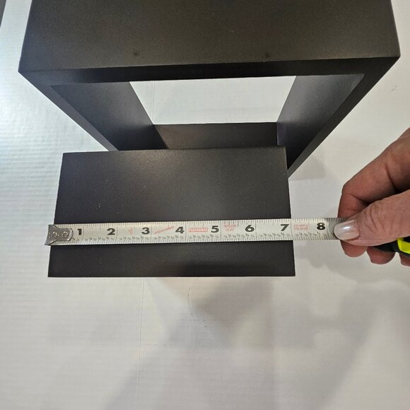 Melannco Set Of Two Floating Wall Cubes Espresso Finish NIB - Picture 11 of 13